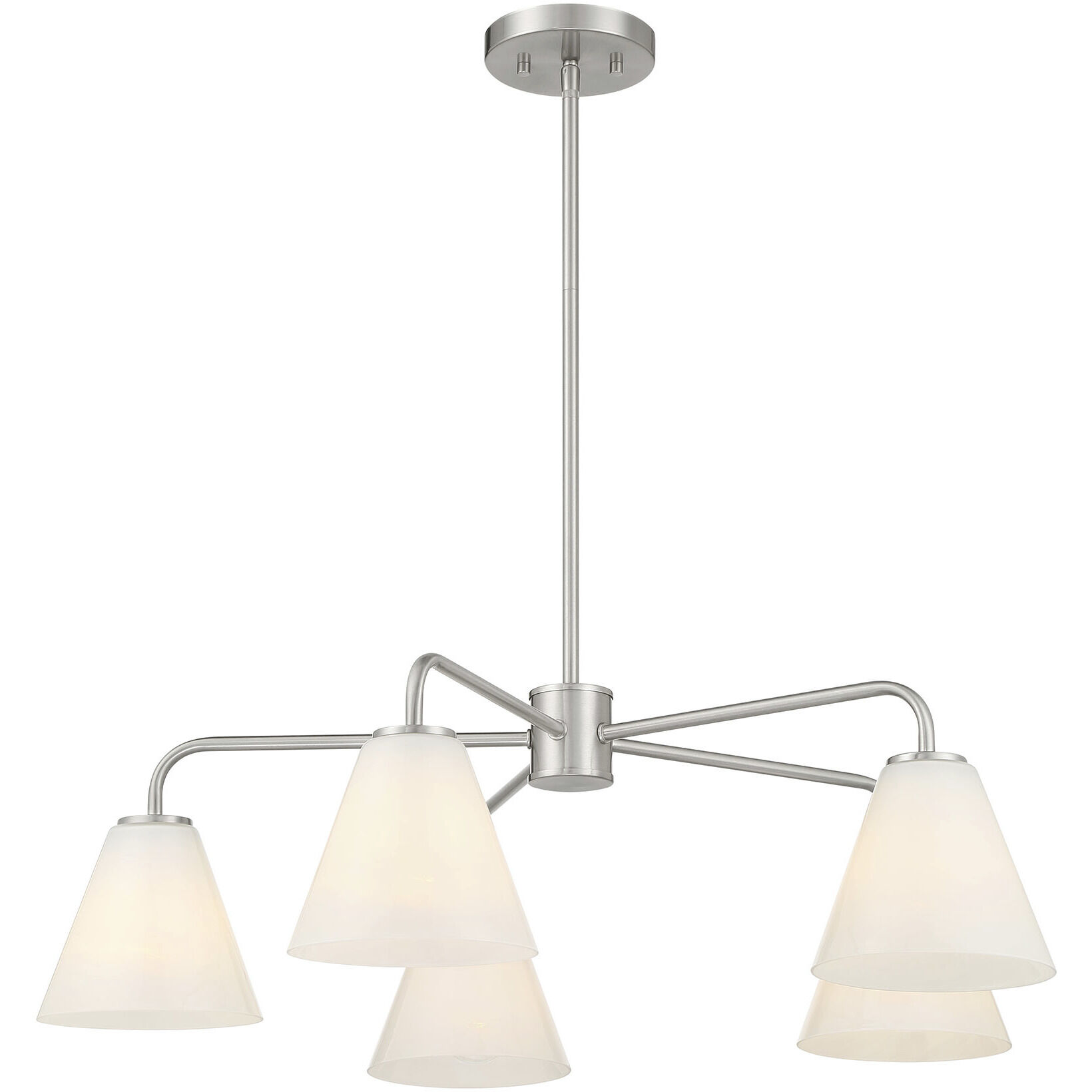 Blair 5 Light 30 inch Satin Nickel Chandelier Ceiling Light
